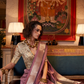 Handwoven Moss Chiffon Saree with Heavy Jacquard Blouse