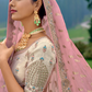 Elegant Pastel Bridal Lehenga – Heavy Zari & Thread Embroidery