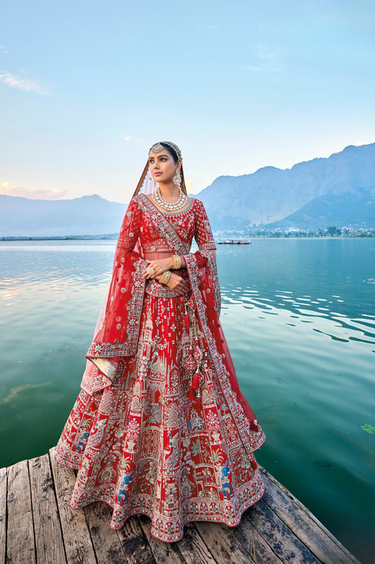 Luxury Silk Bridal Lehenga Choli – Handcrafted Elegance for Your Big Day