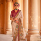 Super Polyester Viscose Silk Saree with Hand Block Luxury Print