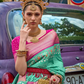 Premium Printed Saree in Polyester Viscose Silk with Shine