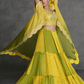 Yellow Organza Readymade Dress Featuring Delicate Sheer Fabric and Timeless Elegance