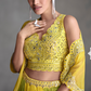 Yellow Organza Readymade Dress Featuring Delicate Sheer Fabric and Timeless Elegance