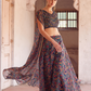 Navy Blue Georgette Readymade Sharara Suit