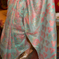 Floral Zari Silk Blend Banarasi Saree with Elegant Weave