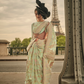 Kashmiri Organza Saree with Intricate Weaving Elegance