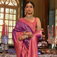 Graceful Kanjeevaram Silk Blend Saree with Motif Work