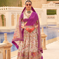 Regal White Bridal Lehenga & Floral Print Kurta Set for Couple - LaVante Fashion