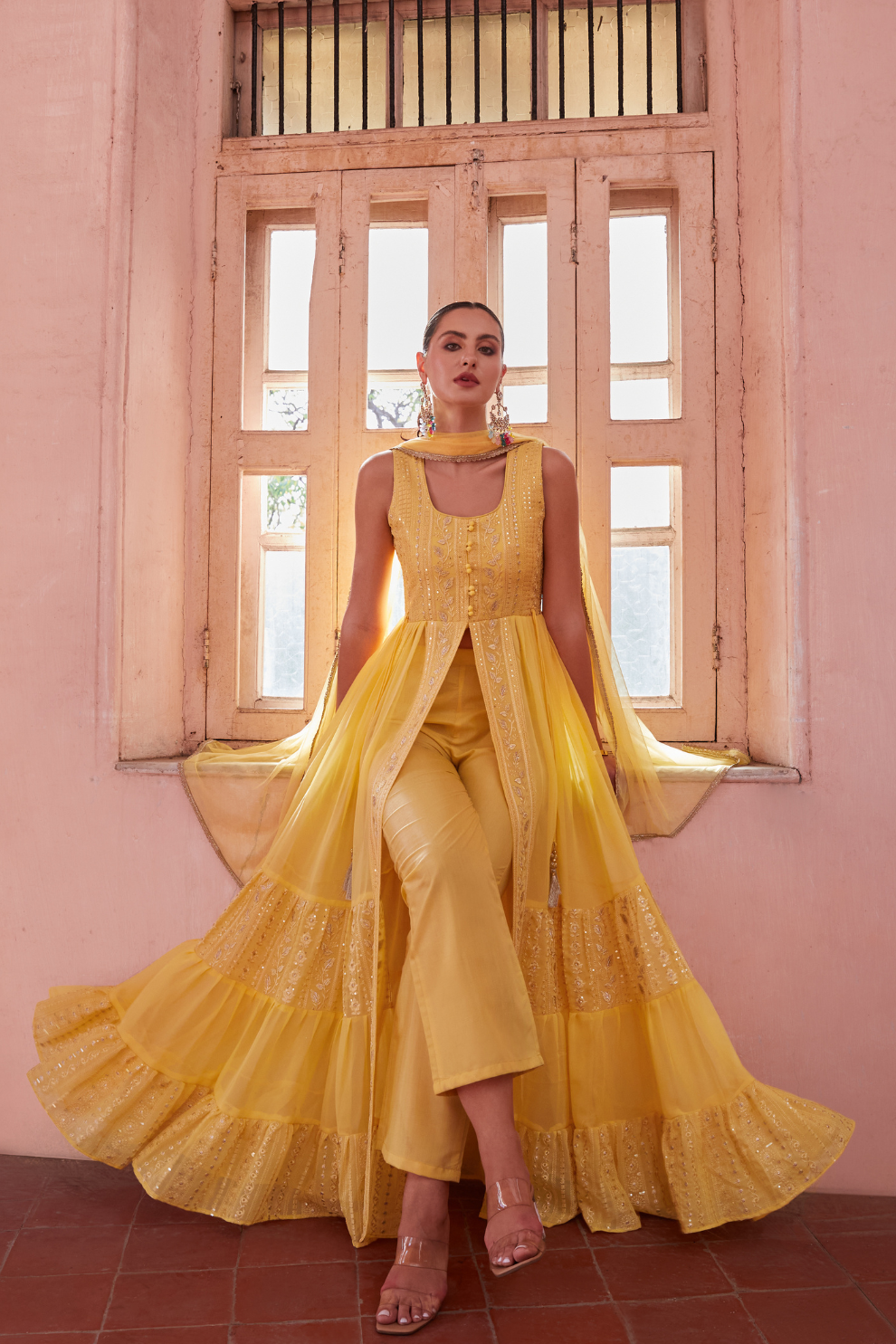 Lehenga Choli de seda de diseñador en color azul turquesa, lista para usar, con brillo y detalles de espejo