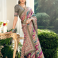 Pure Viscose Georgette Saree with Burnout Fancy Design