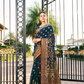 Luxury Polyester Viscose Georgette Saree with Burnout Traditional Design