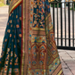 Luxury Polyester Viscose Georgette Saree with Burnout Traditional Design