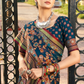 Luxury Polyester Viscose Georgette Saree with Burnout Traditional Design