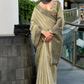 Linen Tissue Silk Saree with Elegant Sheen - LaVante Fashion