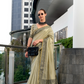 Linen Tissue Silk Saree with Elegant Sheen - LaVante Fashion
