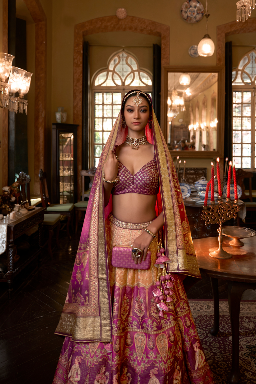 Soft Purple Silk Lehenga With Purple Hues