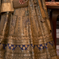 Lehenga Choli de seda de diseñador en color azul turquesa, lista para usar, con brillo y detalles de espejo