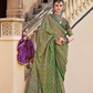 Mercerized New Sigma Silk Saree with Aqua Finish