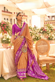 LAVANTEFASHIONMERCERIZEDNEWSIGMASILKWITHAQWAFINISHWITHUNIQUEPATOLADESIGNANDELEGANTGOLDPRINTWITHGOLDPRINTEDWAIST_KANDORA_BELT_1 - LaVante Fashion