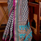 Gold Printed Patola Style Saree in Premium Sigma Silk