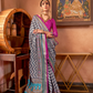 Gold Printed Patola Style Saree in Premium Sigma Silk