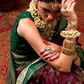 Patola Printed Sigma Silk Saree with Gold Accents