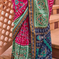 Mercerized Sigma Silk Saree with Traditional Classic and Aqua Finish - LaVante Fashion