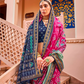 Mercerized Sigma Silk Saree with Traditional Classic and Aqua Finish - LaVante Fashion