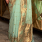 Elegant Modal Saree with Copper Zari Handloom Weaving