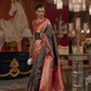 Handloom Saree with Kashmiri Chaap Weaving Design Elegance