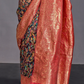 Woven Banarasi Silk Blend Saree with Traditional Motifs