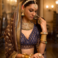 Golden Beige Stone Embellished Silk Lehenga Choli - LaVante Fashion