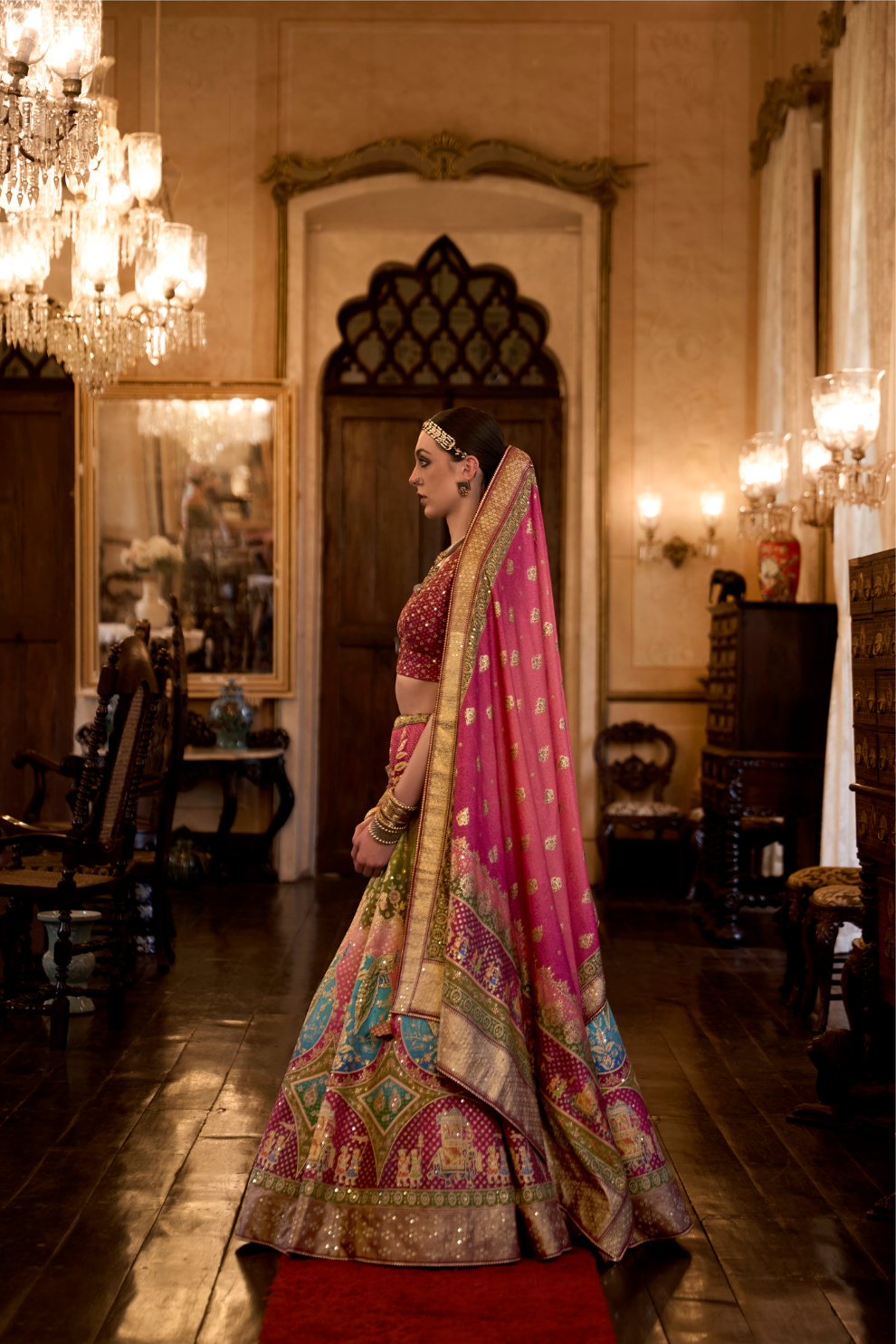 Sparkle Silk Lehenga with Intricate Detailing and Royal Finish