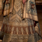 Grey Rewaa Taj Mahal Royal Silk Lehenga - LaVante Fashion