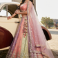 Soft Tissue Lehenga Choli Set with Coordinated Sequins Embroidery