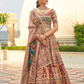 Rosy Radiance printed silk ensemble with subtle charm - LaVante Fashion