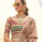 Rosy Radiance printed silk ensemble with subtle charm - LaVante Fashion