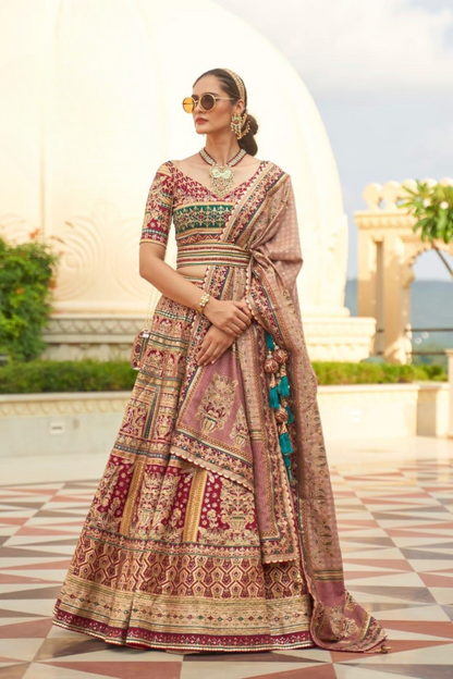 Lehenga Choli de seda de diseñador en color azul turquesa, lista para usar, con brillo y detalles de espejo