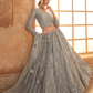 Charming Grey Soft Net Lehenga Choli For Engagement Ceremonies