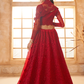 Gorgeous Red Net Lehenga Choli With Intricate Embroidery