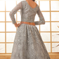 Charming Grey Soft Net Lehenga Choli For Engagement Ceremonies