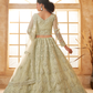 Elegant Pista Green Net Lehenga Choli With Rich Embroidery