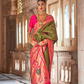 Graceful Floral Woven Zari Paithani Saree for Festive Wear