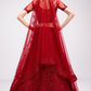 Graceful Red Bridal Lehenga Choli In Glossy Jelly Fabric