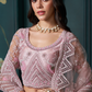 Elegant Dusty Pink Lehenga In Net With Hand Embroidery And Sequins