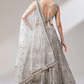 Elegant Mirror & Sequin Embroidered Net Party Lehenga
