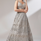 Elegant Mirror & Sequin Embroidered Net Party Lehenga