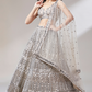Elegant Mirror & Sequin Embroidered Net Party Lehenga