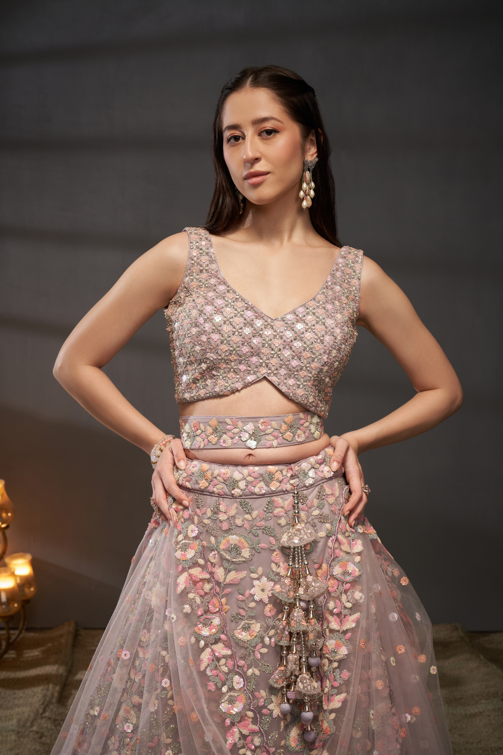 Heavy Zarkan Embroidery Semi-Stitched Lehenga Choli with Dupatta