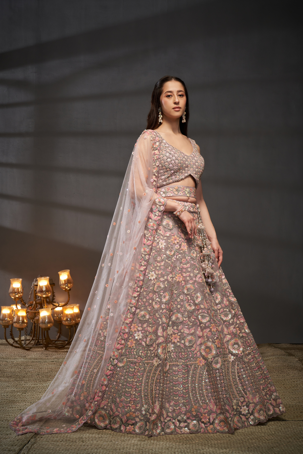Heavy Zarkan Embroidery Semi-Stitched Lehenga Choli with Dupatta